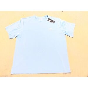 Bassdash T-Shirt Mens XL Sky Blue Stretch Short Sleeve Fishing Performance NWT
